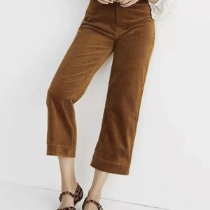Slim Emmett Wide-Leg Crop Pants: Corduroy Edition